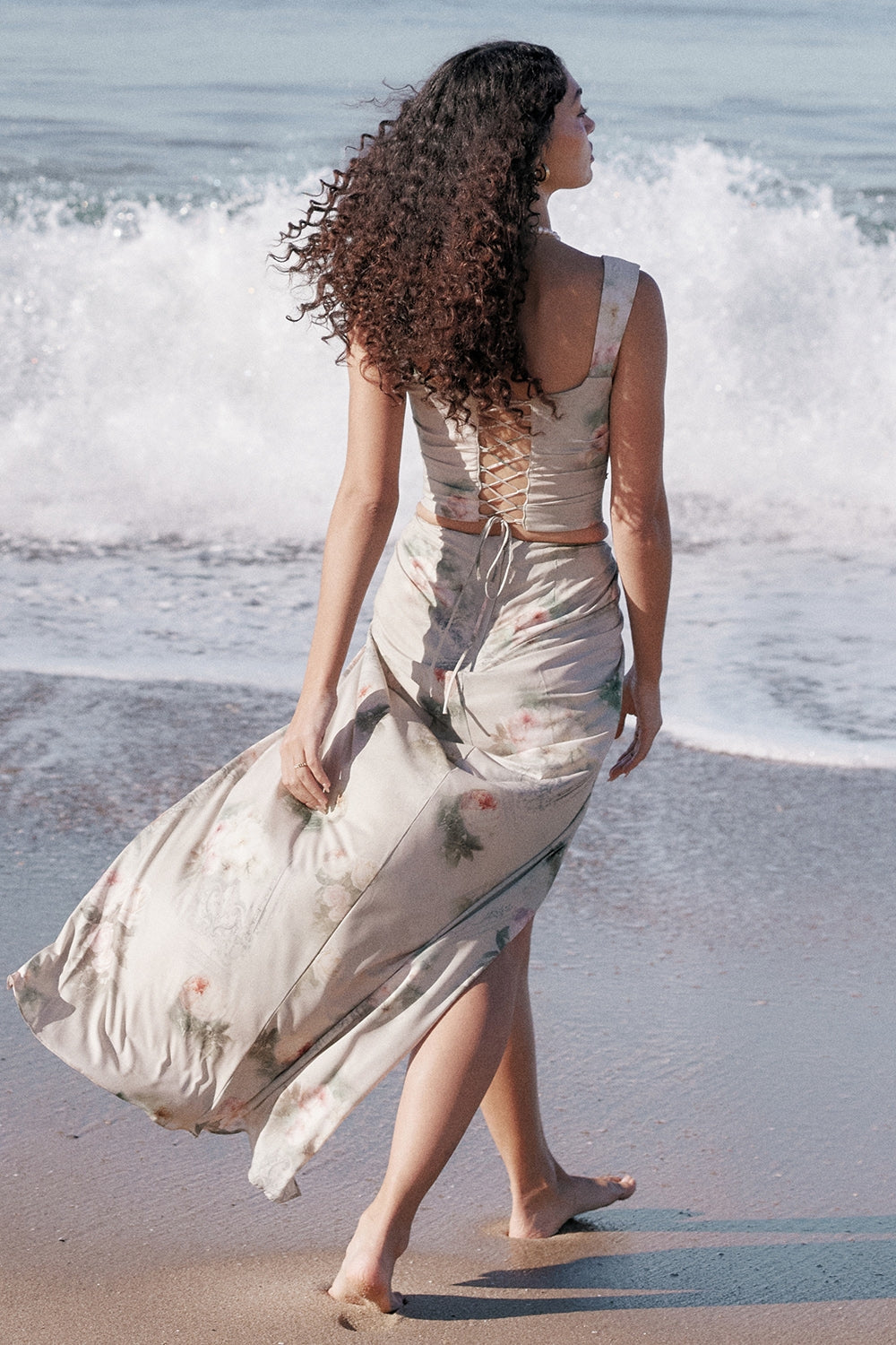Vesper-Vintage Floral Maxi Skirt