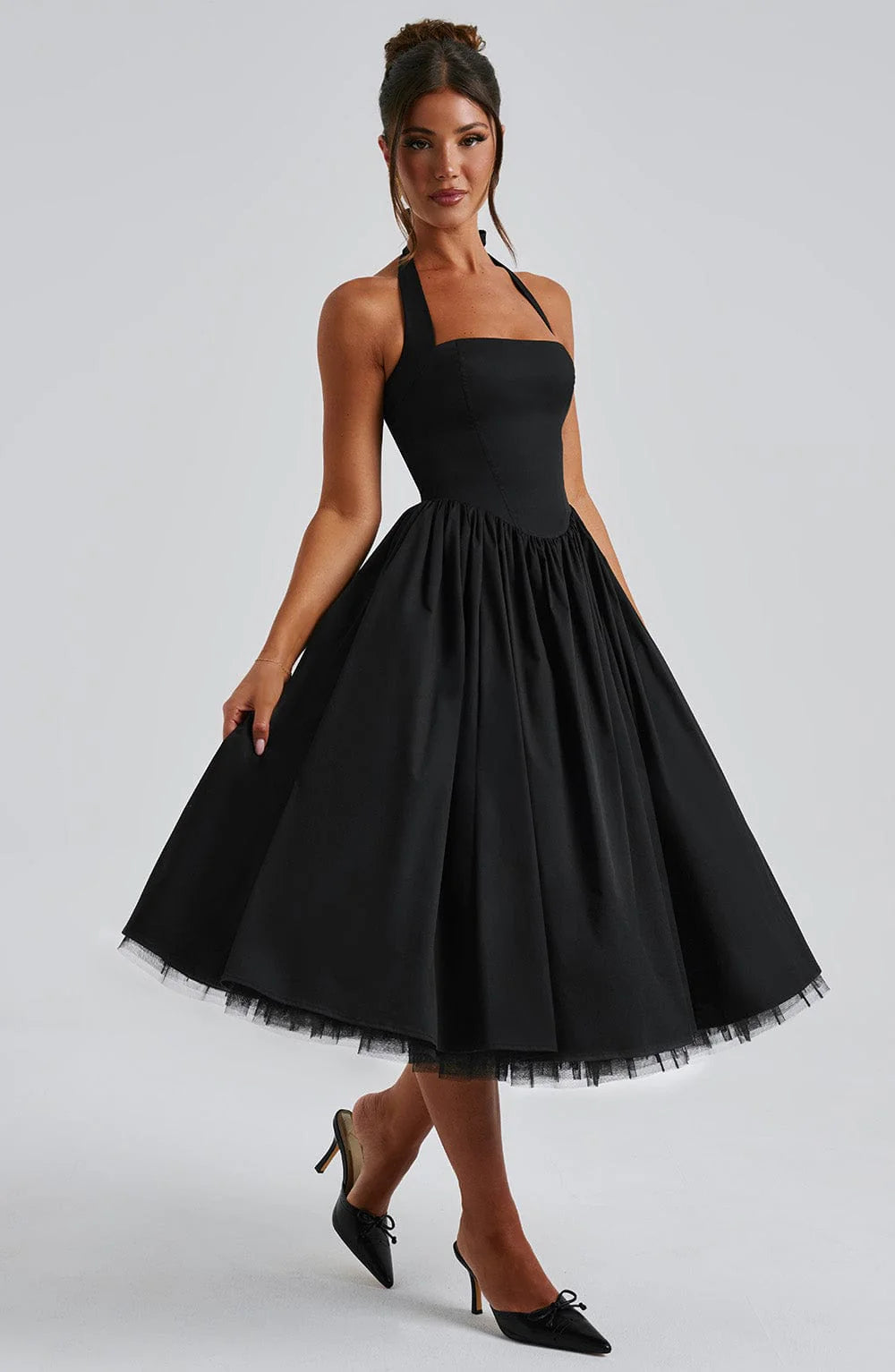 Cressida Midi Dress - Black
