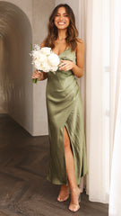 Elsa Midi Dress - Olive