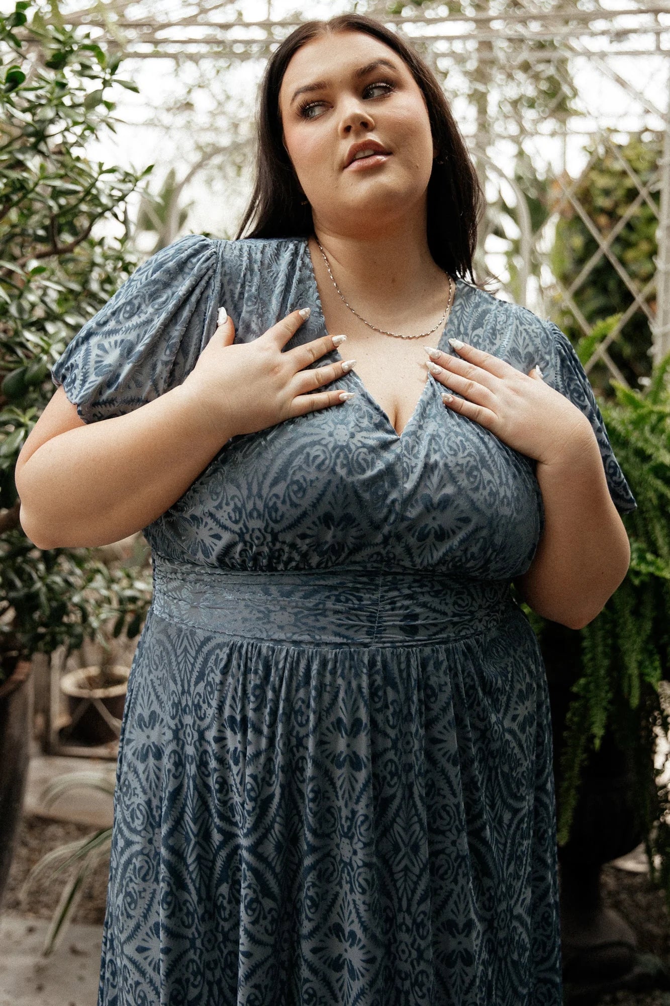 Leslie Velvet Maxi Dress | Blue