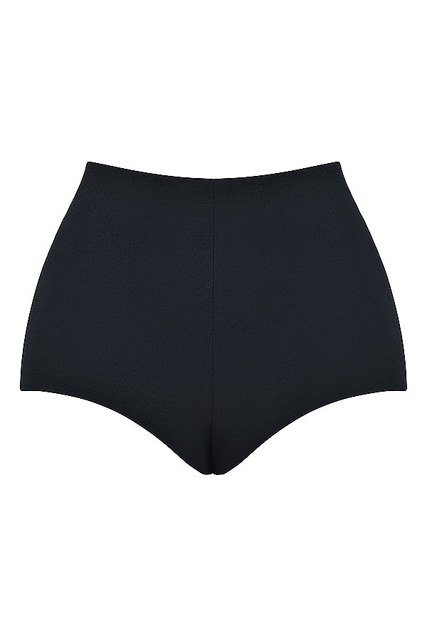 Tahni-Black High Waisted Shorts