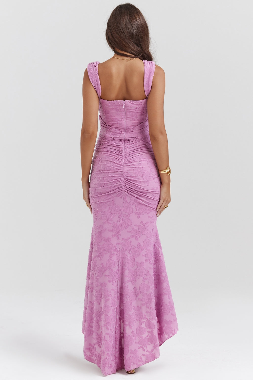 Cesca-Rose Pink Floral Maxi Dress