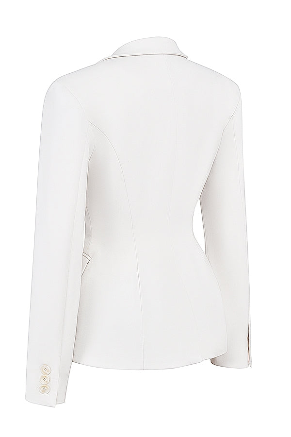 Sariah-Ivory Contour Tailored Blazer