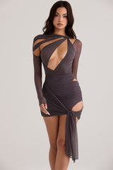 Rokael-Shadow Layered Mini Skirt