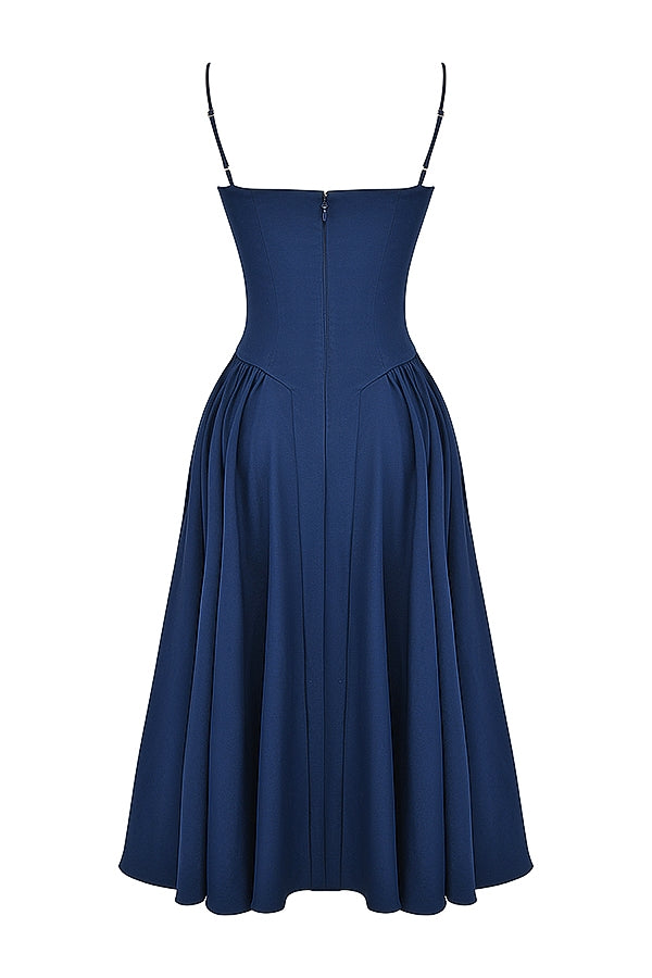 Samaria-French Navy Corset Sundress