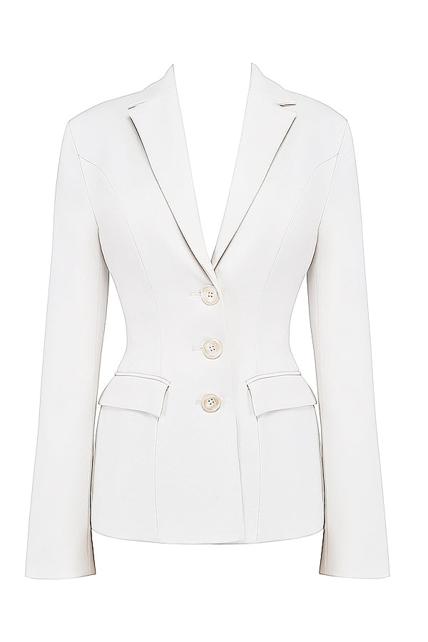 Sariah-Ivory Contour Tailored Blazer