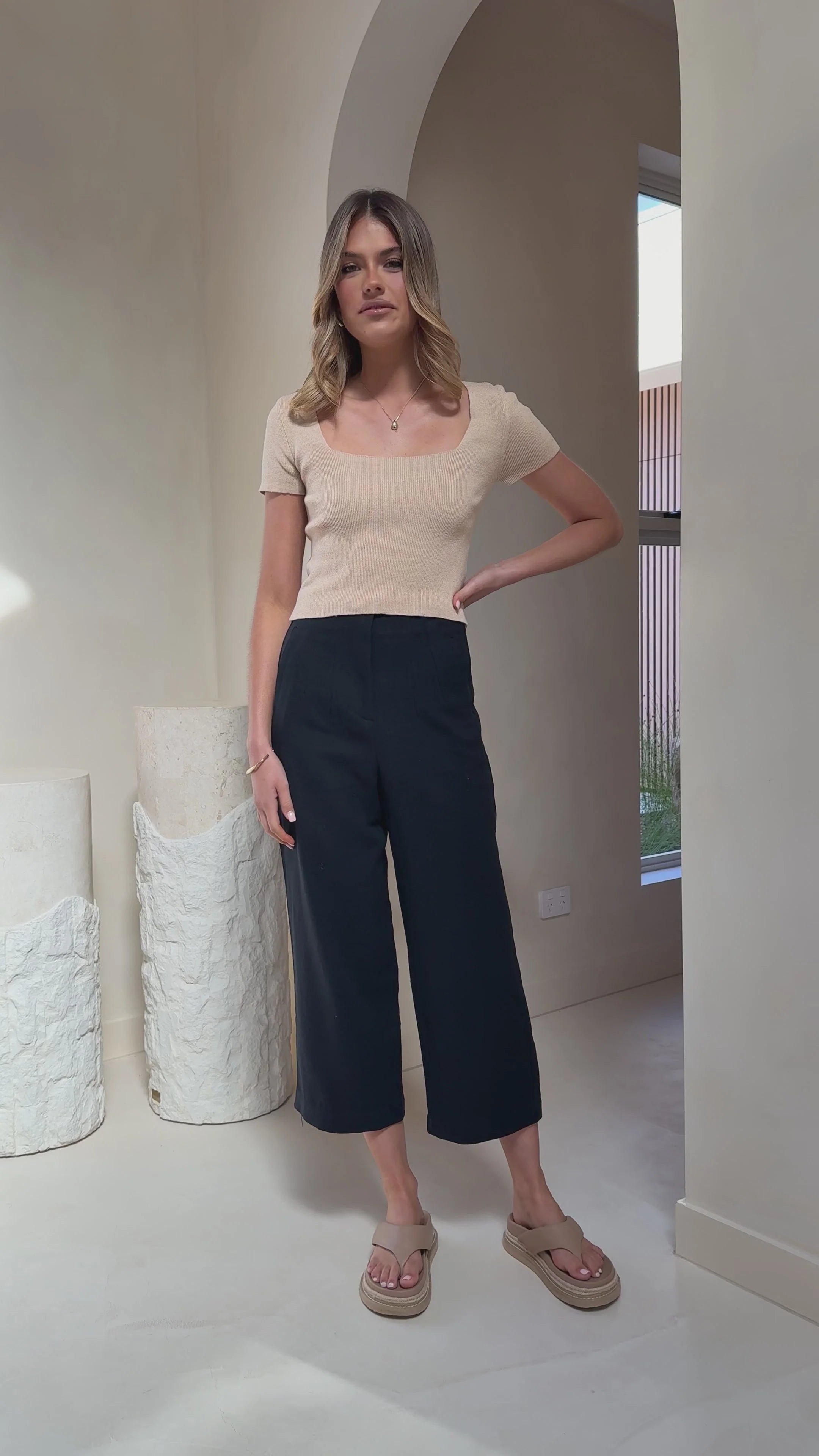 Cammie Capri Pants - Black