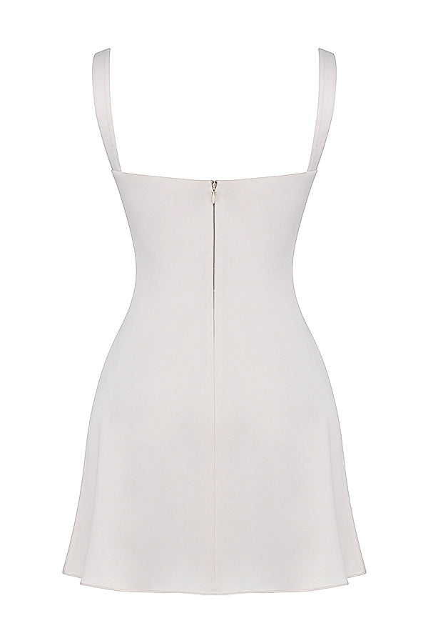 Kara-Vintage Cream Mini Dress