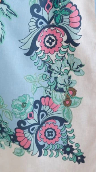 Dali Mini Dress - Island Bloom Blue