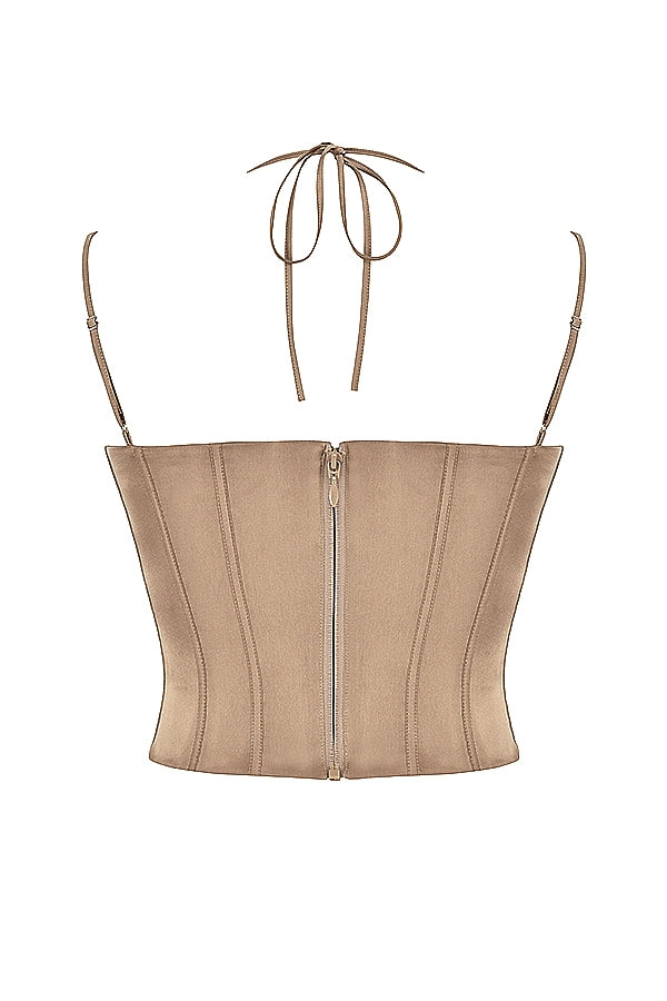 Chantelle-Latte Satin Corset