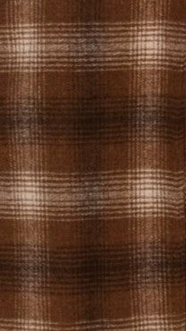Haruna Coat - Brown / Beige Plaid Print
