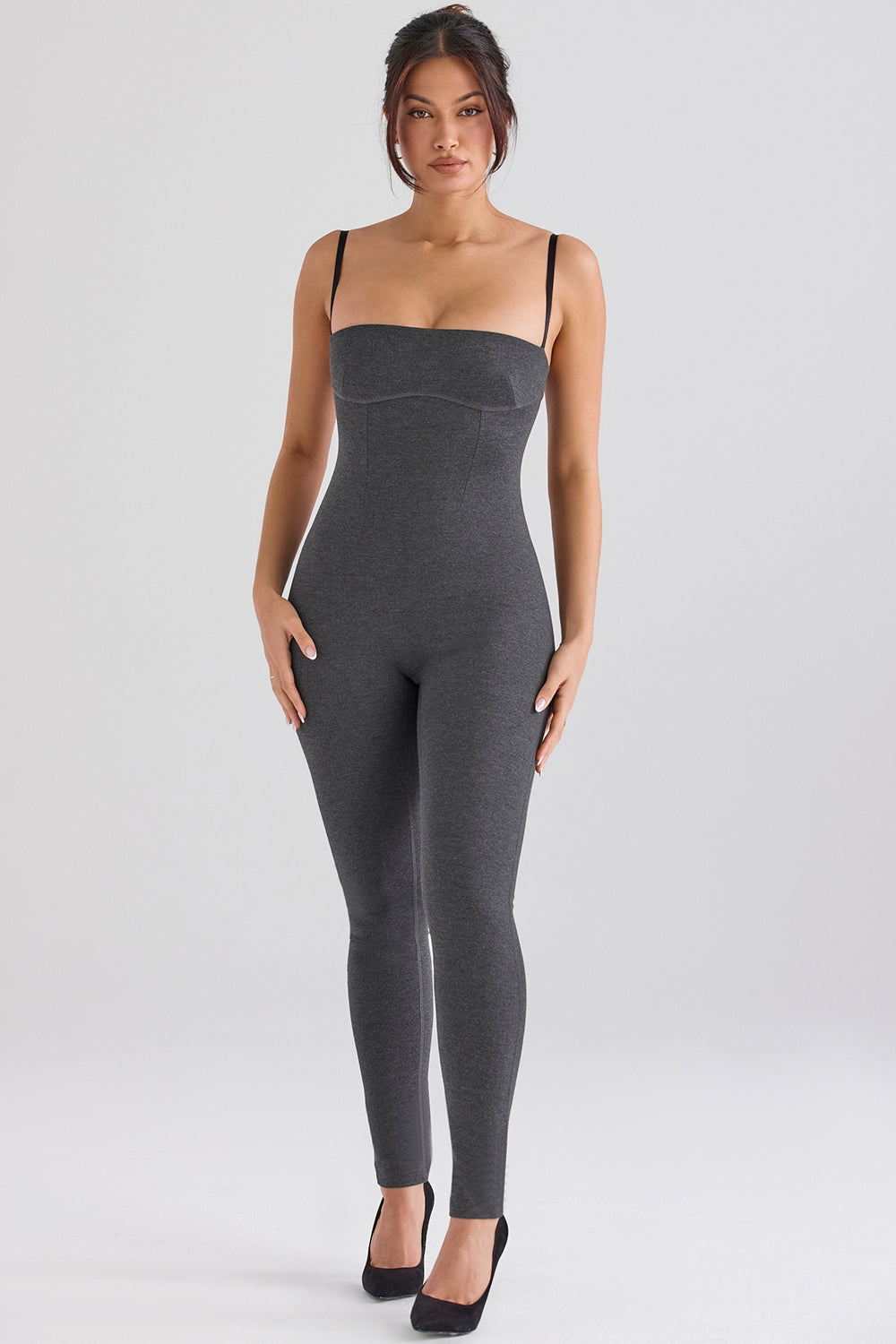 Luisa-Charcoal Loungewear Jumpsuit - SALE