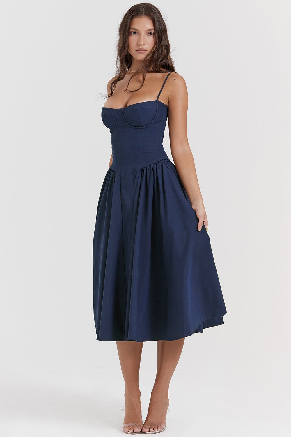 Samaria-French Navy Corset Sundress