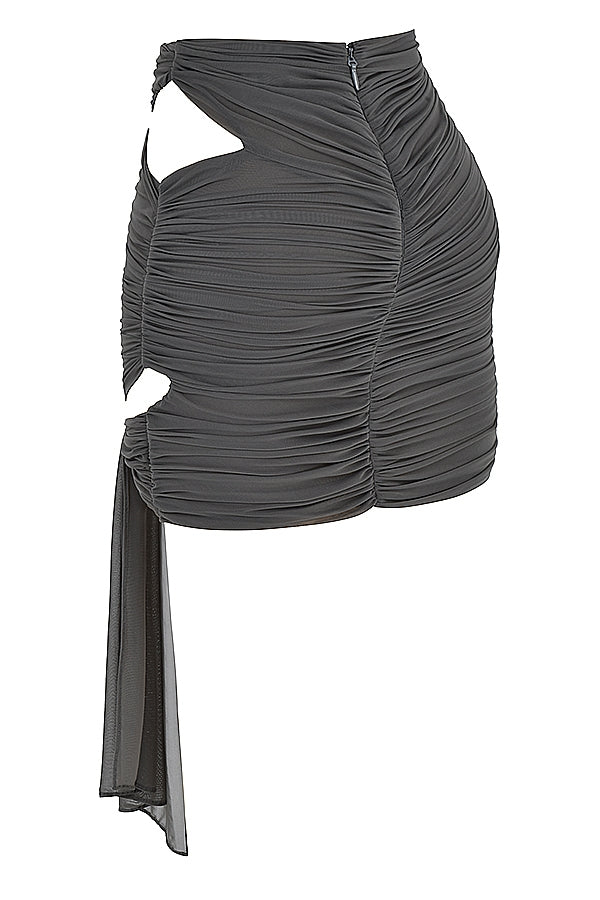 Rokael-Shadow Layered Mini Skirt