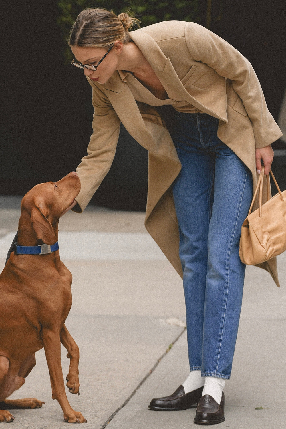 Remi-Camel Single Breasted Long Coat