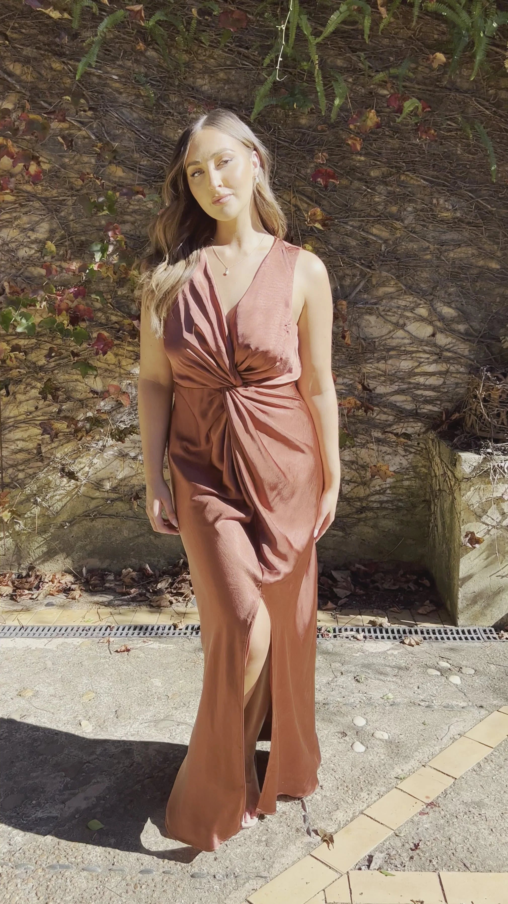 Lucia Maxi Dress - Rust