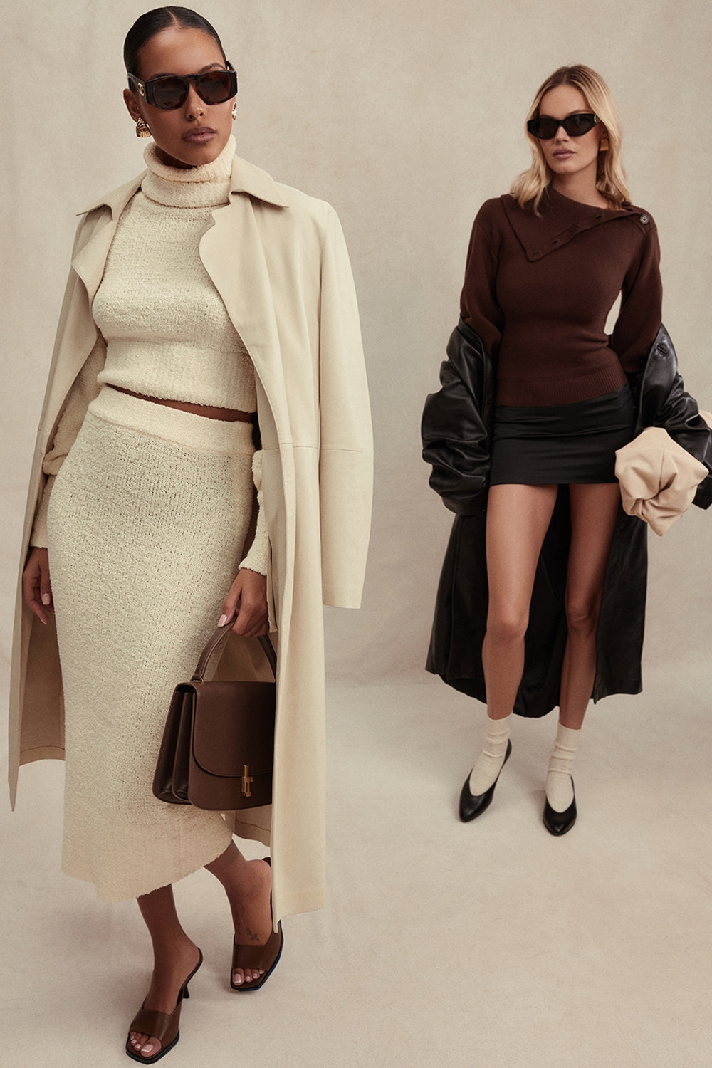 Nyala-Cream Soft Boucle Knit Cropped Sweater - SALE