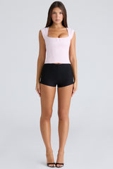 The Cap Sleeve-Pink Corset Top