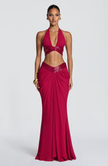 Sophie Maxi Skirt - Raspberry